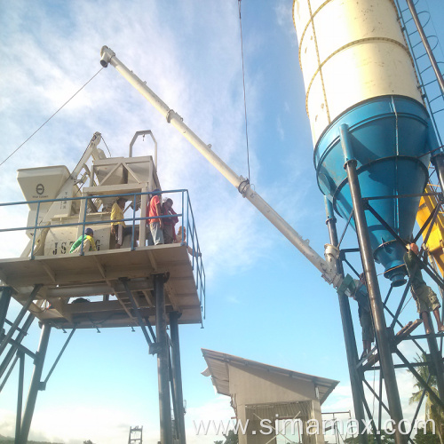 Export to Kenya HZS90 Stationary Concrete Batching Plant